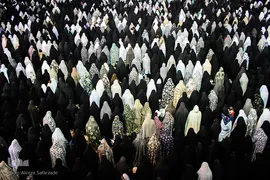 حرم مطهر رضوی در شب میلاد حضرت رضا(ع)