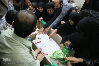 مراسم وداع خانواده شهید محمد قائدی
