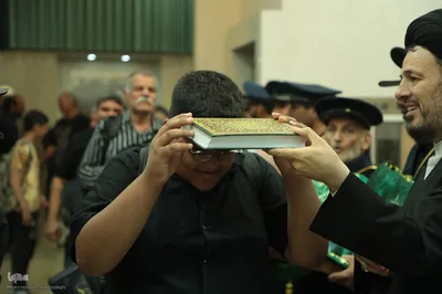 آئین بدرقه خادمان موکب امامزادگان قم مستقر در شهر مقدس سامرا