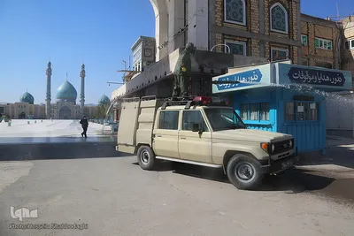 ضدعفونی کردن شهر قم توسط ارتش و سپاه