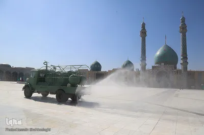 ضدعفونی کردن شهر قم توسط ارتش و سپاه