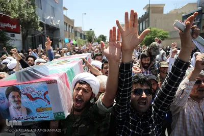 مراسم تشییع پیکر پاک مجاهد جانباز شهید حجت الاسلام سید «مهدی تقوی» از شهدای حادثه تروریستی مجلس در قم