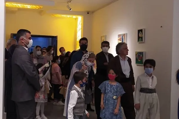 نمایشگاه نقاشی کودکان مریوانی در گالری سوره سنندج افتتاح شد