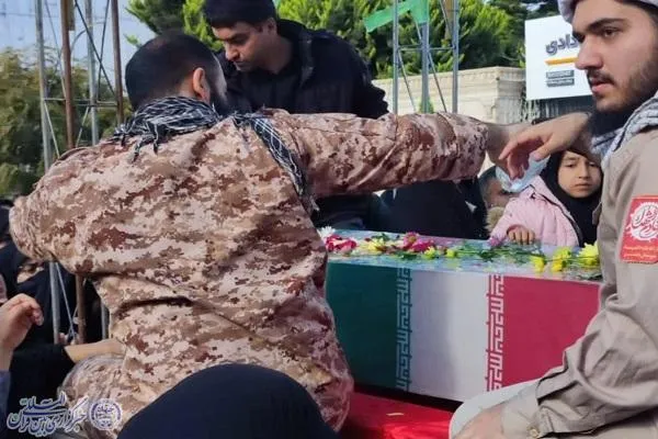 تشییع پیکر مطهر شهید گمنام با حضور پرشور مردم در بابلسر