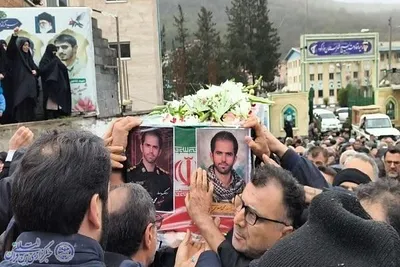 تشییع پیکر مطهر سرهنگ پاسدار شهید محمدمهدی باقری در شهر زیرآب سوادکوه