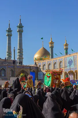 استقبال نمادین از کاروان حضرت معصومه(س) در قم