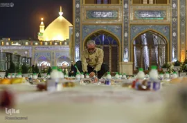 سفره ضیافت در شب ولادت امیرالمومنین (ع)