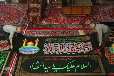 سیاه‌پوشی مسجد حاج تقی خان اراک در آستانه محرم