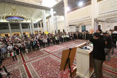 بزرگداشت شهادت سیدحسن نصرالله و عباس نیلفروشان در حرم شاهچراغ
