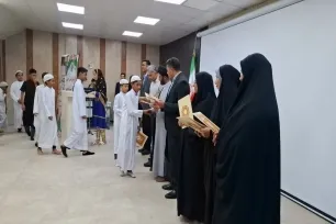 دانش‌آموزان برگزیده مسابقات قرآنی و فرهنگی بخش فین تجلیل شدند