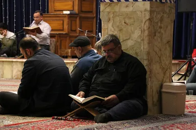 مراسم جزءخوانی قرآن در حسینیه کربلایی‌های یزد‎