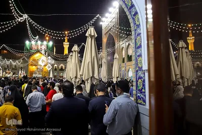 حرم مطهر رضوی در شب عید غدیرخم