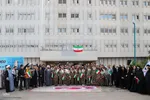 زنجیره انسانی دانش آموزان و کادر درمان تبریز در حمایت از مظلومان غزه‎