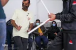 حضور جواد فروغی مدال آور المپیک 2020 توکیو در آسایشگاه شهید بهشتی مشهد
