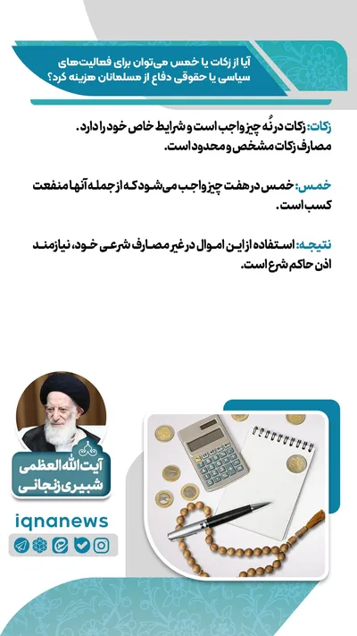هزینه زکات و خمس در فعالیت‌های دفاع از مسلمانان