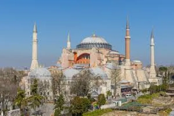 Travaux de restauration du dôme d'Ayasofya à Istanbul
