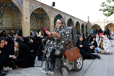 مراسم دعای عرفه در امامزاده حسین(ع) قزوین