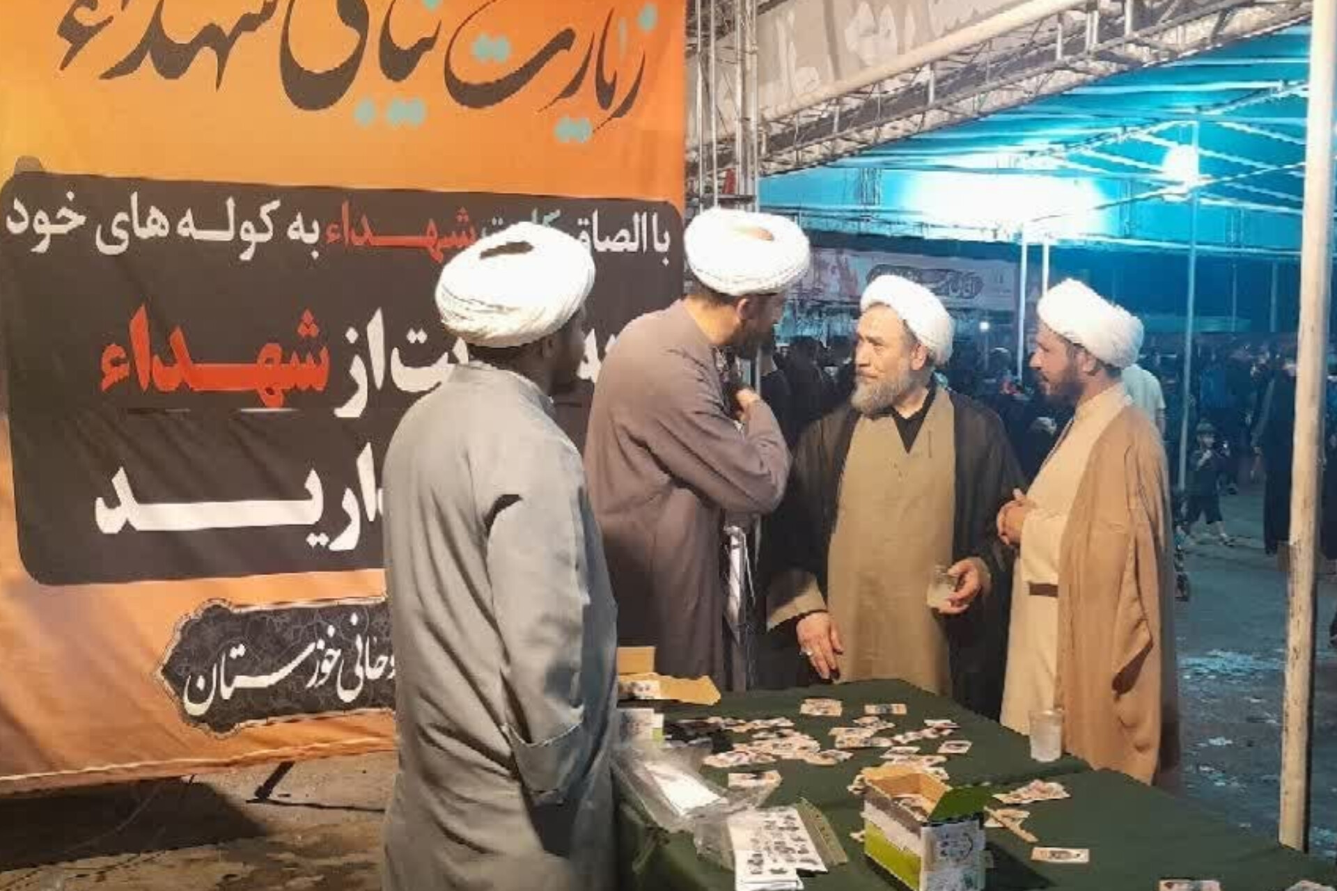 بازدید مسئول سازمان بسیج اساتید، طلاب و روحانیون کشور از مواکب اربعین در خوزستان