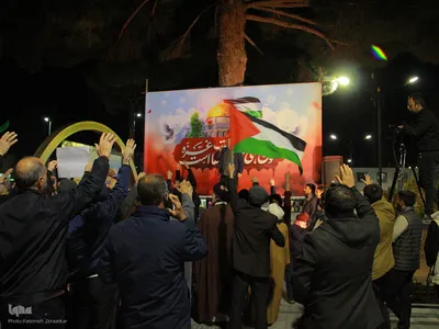 اجتماع مردمی شهر بیرجند و جشن پیروزی مردم غزه