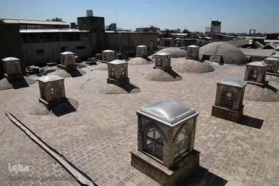 پشت بام شبستان آيت‌الله شاه‌آبادی مسجد جامع(عتیق) ۱۰۰۰ساله تهران
