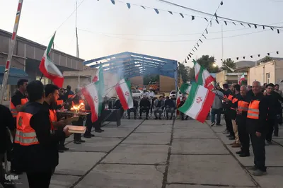 بدرقه کاروان اعزامی ملایری ها به آیین تشییع و وداع آقای شهید ایران