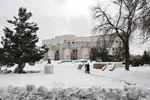دانشگاه ارومیه در یک روز برفی‎
