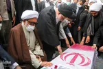 تشییع پیکر شهید حجت الاسلام محمد اصلانی در حرم مطهر رضوی
