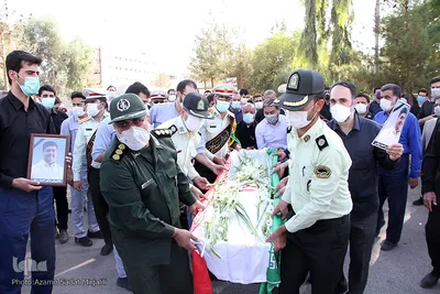 بدرقه و تشییع هفتمین شهید مدافع سلامت استان یزد‎‎