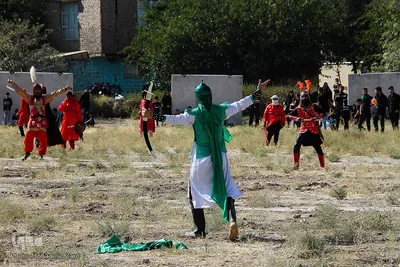 مراسم شبیه خوانی در شهرک عرب‌ها - مشهد 