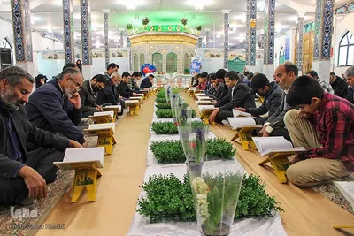 محفل جزء خوانی قرآن کریم در امامزادگان باقریه بیرجند