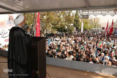 مراسم تشییع پیکر مطهر روحانی شهید مدافع امنیت در شیراز