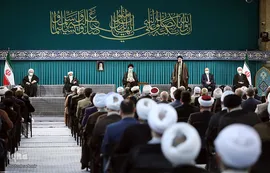 دیدار میهمانان کنفرانس وحدت اسلامى‌ و جمعی از مسئولان نظام با رهبر انقلاب