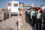 مراسم استقبال از پیکرهای 44 شهید تازه تفحص شده دوران دفاع مقدس در مرز بین المللی شلمچه برگزار شد