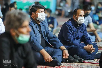 عزاداری شام شهادت امام جعفر صادق(ع) در حرم مطهر شاهچراغ(ع)