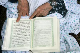 مراسم جزء خوانی قرآن کریم در حرم امام زاده حسن (ع)
