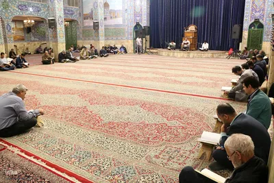 مراسم جزءخوانی قرآن در حسینیه کربلایی‌های یزد‎