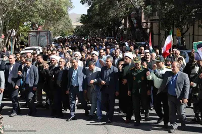 راهپیمایی بشارت نصر در شهرستان اهر