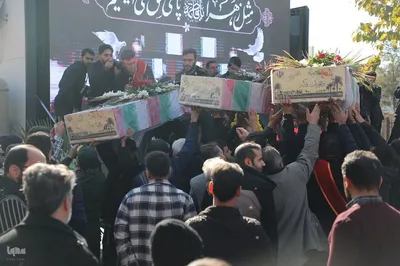 مراسم تشییع ۶ شهید گمنام در سمنان