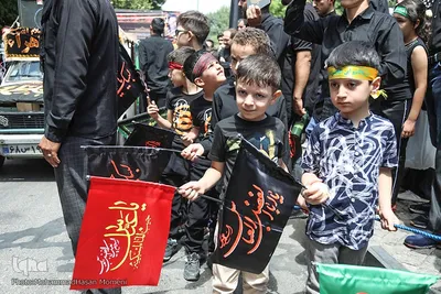 دسته عزاداری روز عاشورا در همدان‎