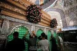 Qədir Xum bayramı ərəfəsində İmam Əlinin (ə) hərəmi güllərlə bəzədildi