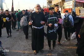 پیاده‌روی زائران اربعین از مسیر طریق الحسین(ع)