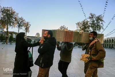 مراسم وداع با پیکر مطهر شهدای تازه تفحص شده در شیراز‎‎