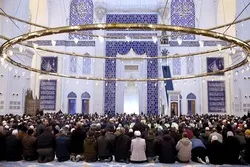 First Prayer Held at Turkey’s Largest Mosque in Istanbul
