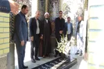 ادای احترام معاون فرهنگی جهاد دانشگاهی به شهید گمنام دانشگاه فرهنگیان علامه طباطبایی خرم‌آباد
