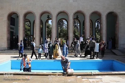 گردشگران نوروزی در آرامگاه سعدی‎‎
