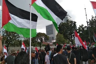Jakarta: Kundgebung zum Internationalen Al-Quds-Tag vor der US-Botschaft