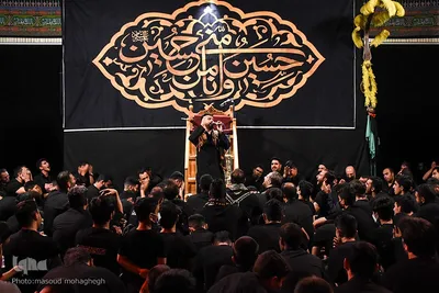 آیین عزاداری شب ششم محرم مسجد امام حسین(ع) سمنان