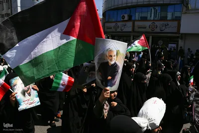 راهپیمایی روز جهانی قدس و تشییع شهیدالقدس «علی آقابابایی» در قزوین