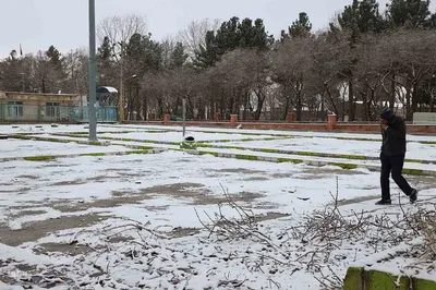 بارش برف در اهر