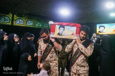 وداع با پیکر مطهر شهید امیر‌سعید قاسمی در معراج الشهدا تهران
